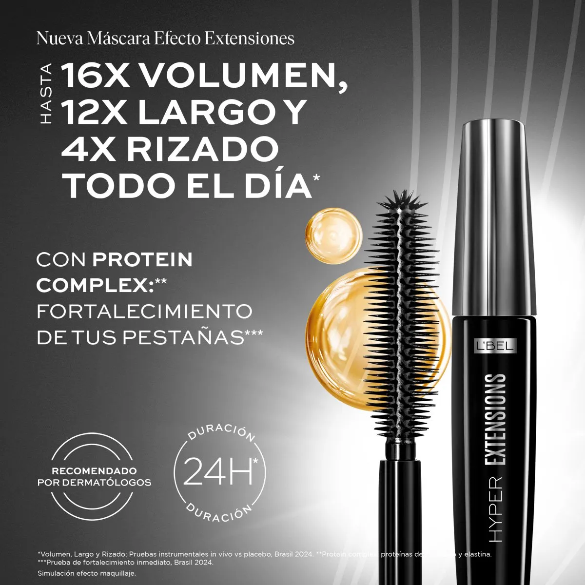 Máscara de Pestañas Hyper Extensions L'Bel 9g