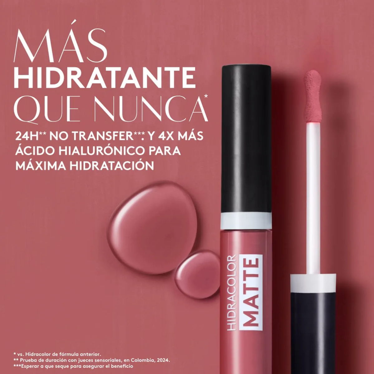 Labial Líquido Hidracolor Matte - Almendra Rosé Ésika 6ml