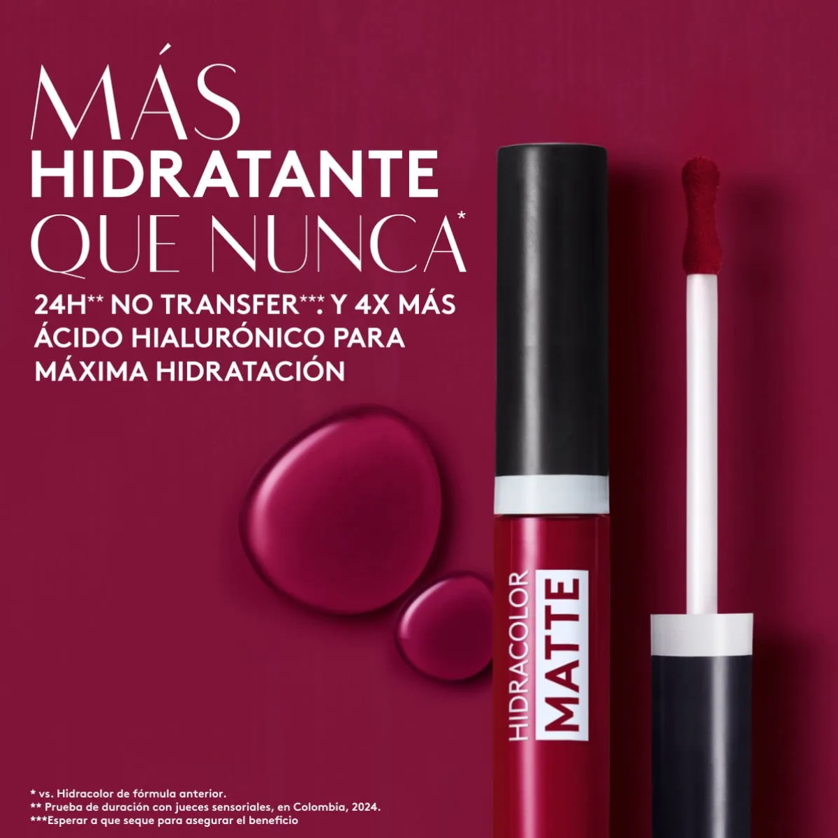 Labial Líquido Hidracolor Matte - Vino Cerezo Ésika 6ml