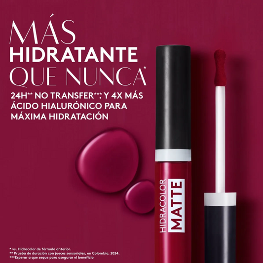 Labial Líquido Hidracolor Matte - Vino Cerezo Ésika 6ml