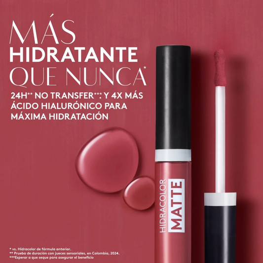 Labial Líquido Hidracolor Matte - Nude Intrépido Ésika 6ml