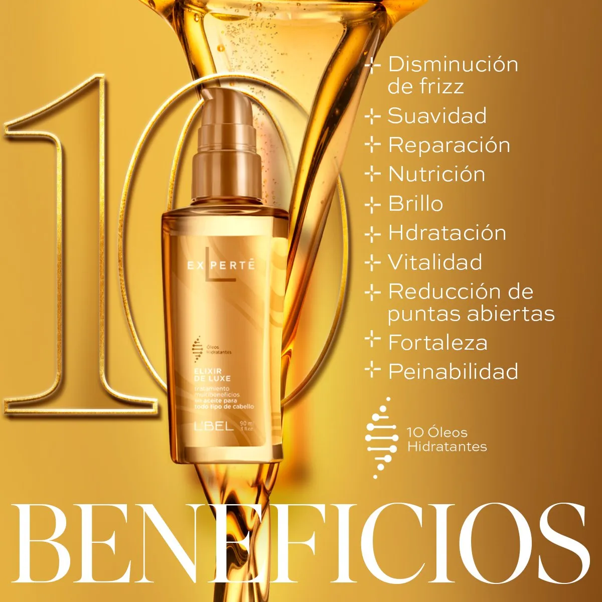 Aceite Ligne Experte Elixir De Luxe para el Cabello L'Bel 90ml
