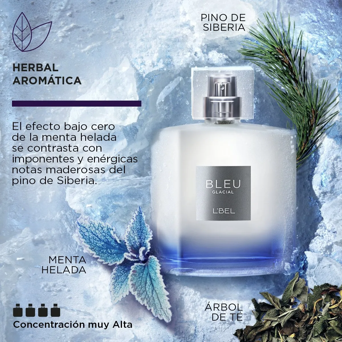 Perfume Bleu Glacial L'Bel 100ml