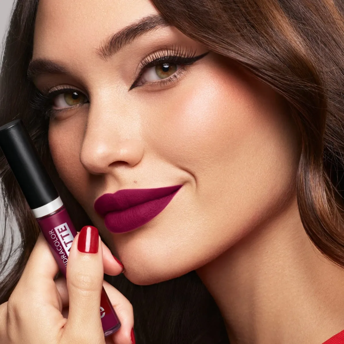 Labial Líquido Hidracolor Matte - Vino Cerezo Ésika 6ml