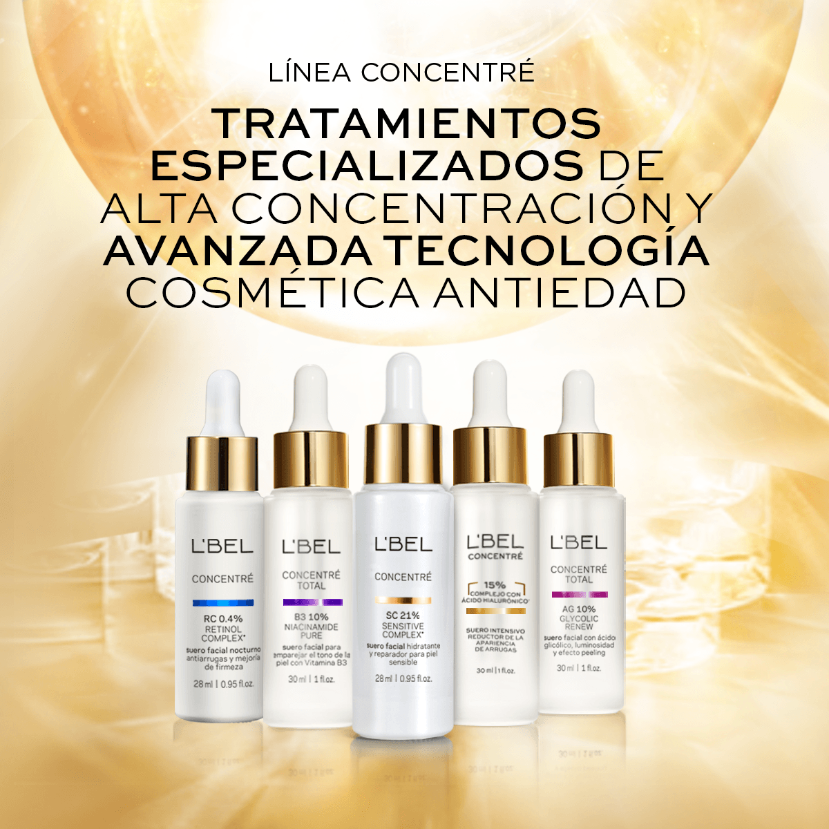 Suero Facial Piel Sensible Concentré 21% - Hidrata Y Repara Día/noche