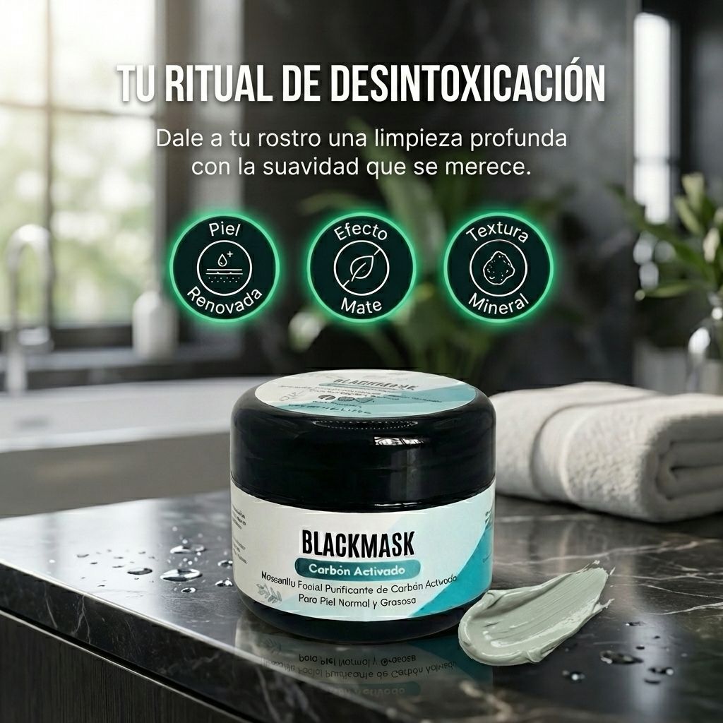 Mascarilla Facial con Carbón Activado Purificante Ekua Blackmask 50g