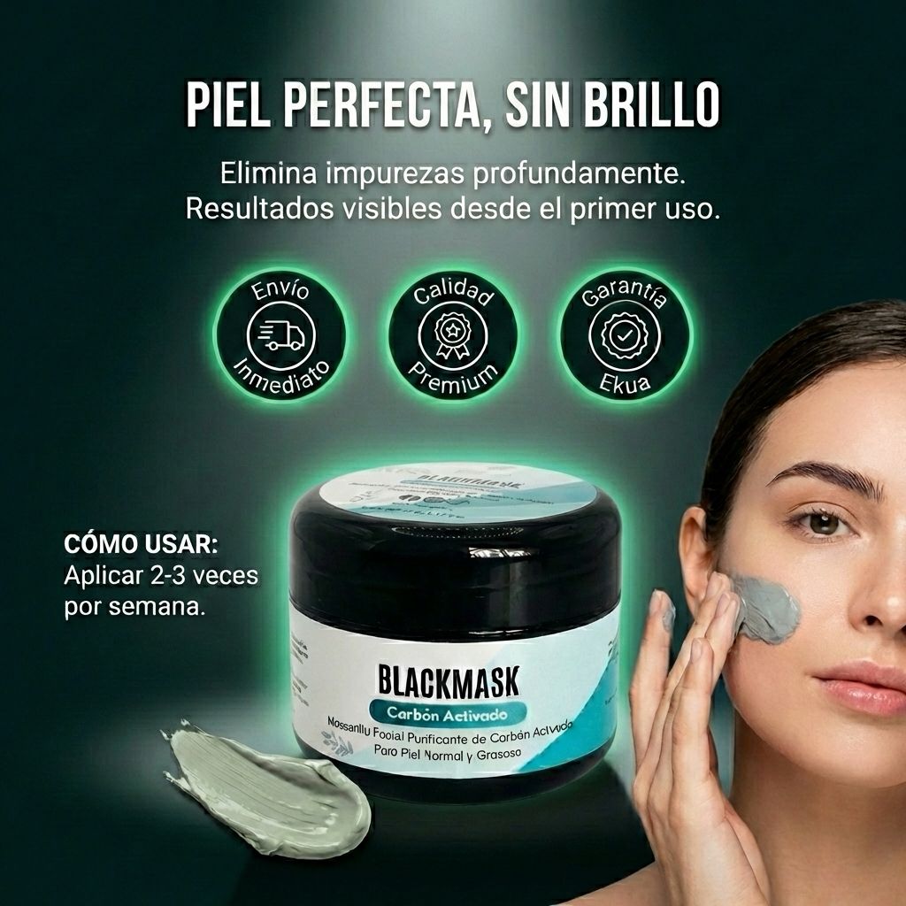 Mascarilla Facial con Carbón Activado Purificante Ekua Blackmask 50g