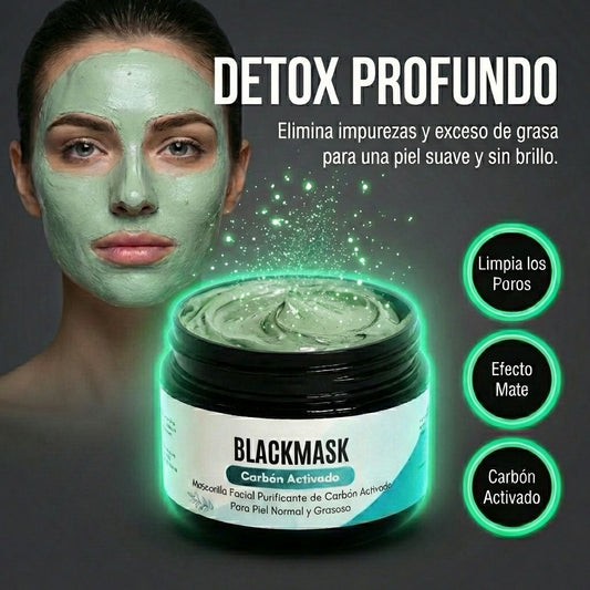 Mascarilla Facial con Carbón Activado Purificante Ekua Blackmask 50g