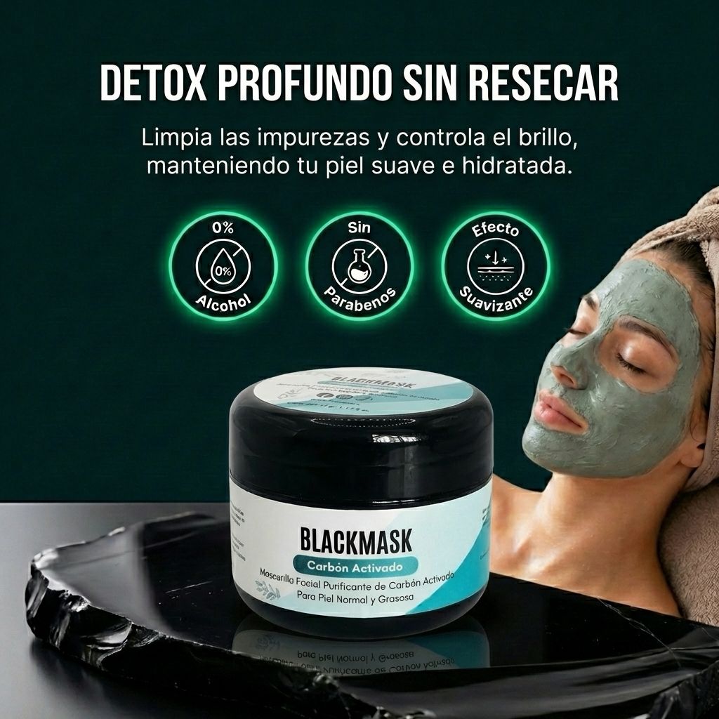 Mascarilla Facial con Carbón Activado Purificante Ekua Blackmask 50g