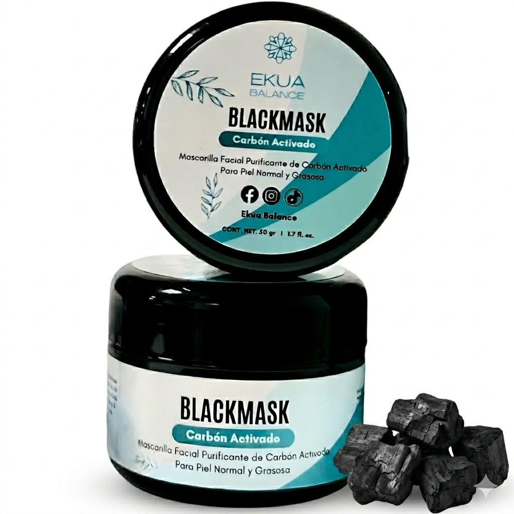 Mascarilla Facial con Carbón Activado Purificante Ekua Blackmask 50g