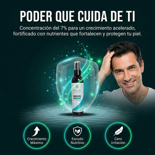 Minoxidil 7% Tónico Capilar Anticaída con Biotina y Vitaminas 120 ml