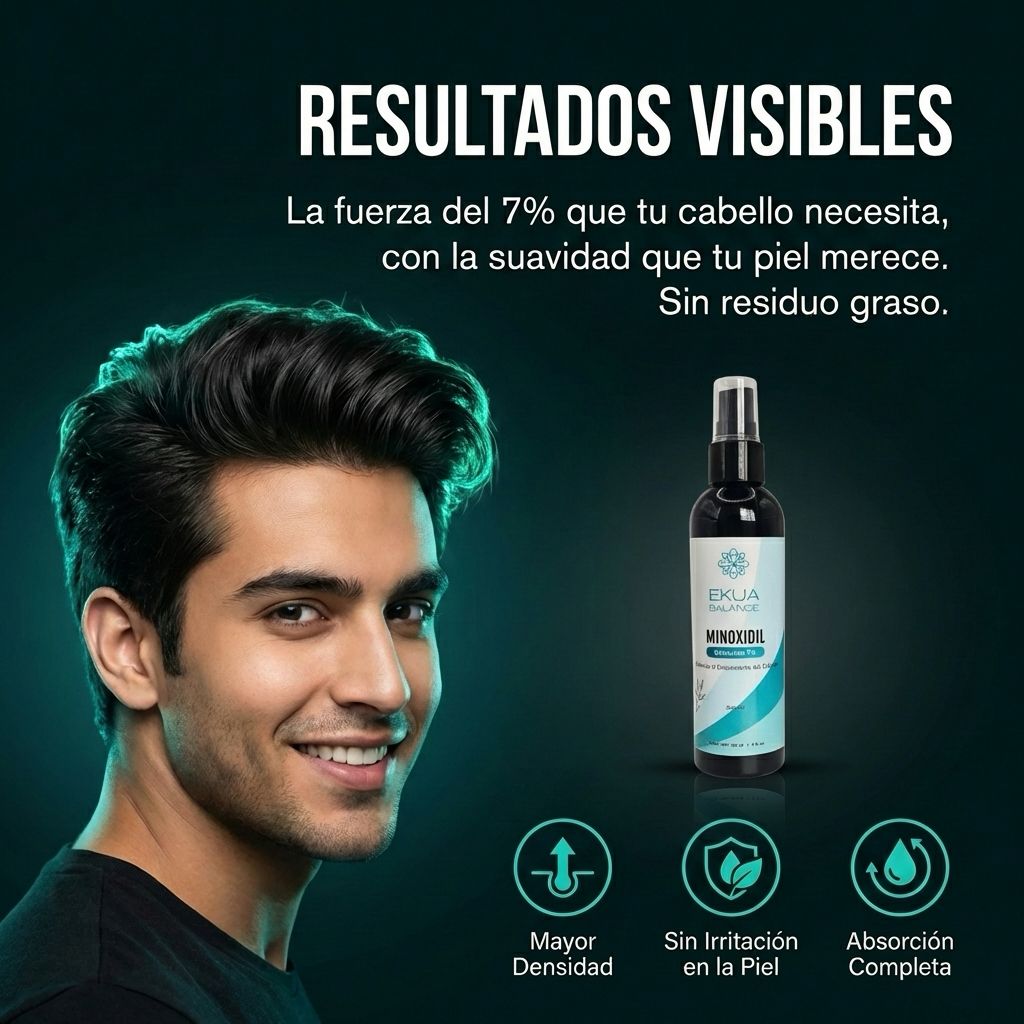 Minoxidil 7% Tónico Capilar Anticaída con Biotina y Vitaminas 120 ml