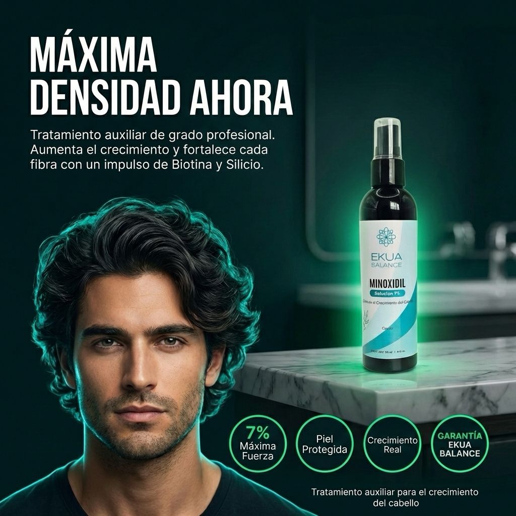 Minoxidil 7% Tónico Capilar Anticaída con Biotina y Vitaminas 120 ml