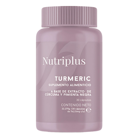 Suplemento en Cápsulas Turmeric Nutriplus Refuerza tu Salud 30pz
