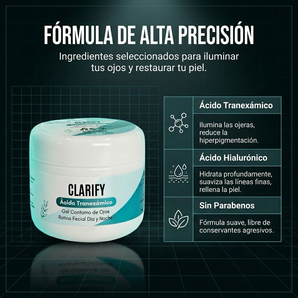 Gel Contorno De Ojos Reduce Ojeras Con Ácido Tranexámico 30g